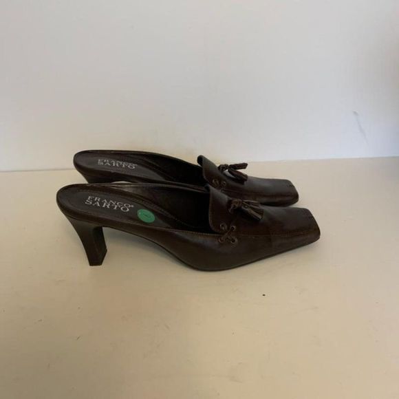 Franco Sarto Brown Leather Slip On Loafers Size 9M - Picture 7 of 9